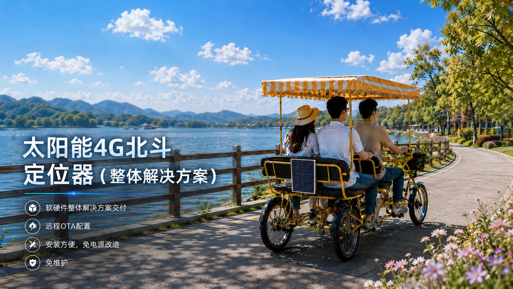太阳能 4G 北斗定位器整体解决方案